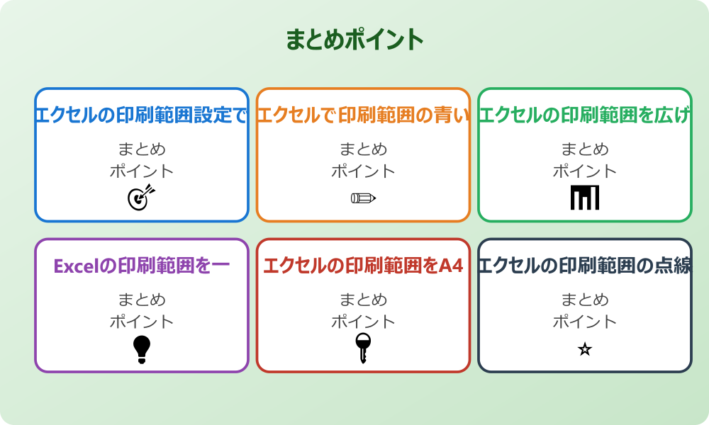 印刷範囲設定がうまくいかない時の確認事項