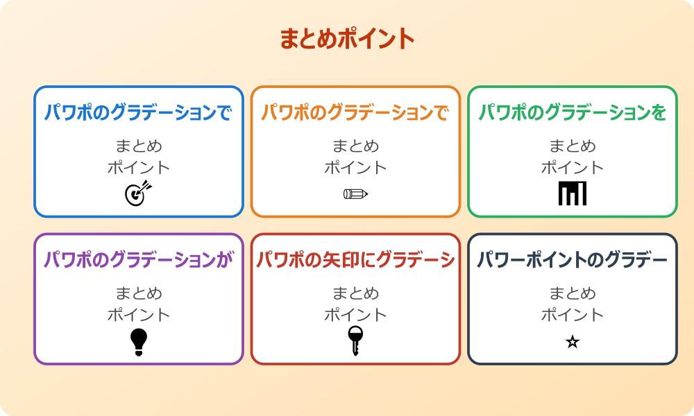 プレゼン資料で視線を誘導するグラデーション効果