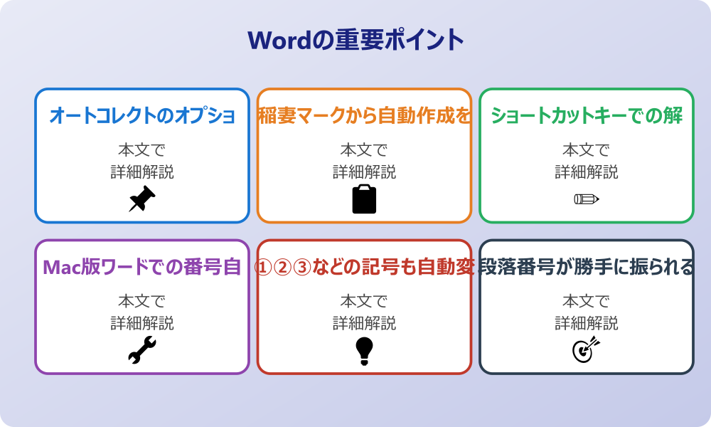 ワードで自動で番号を振る設定を解除する方法とは？