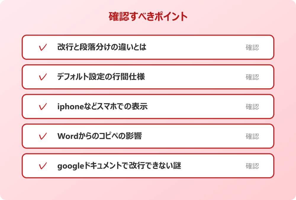 googleドキュメントで改行できない謎