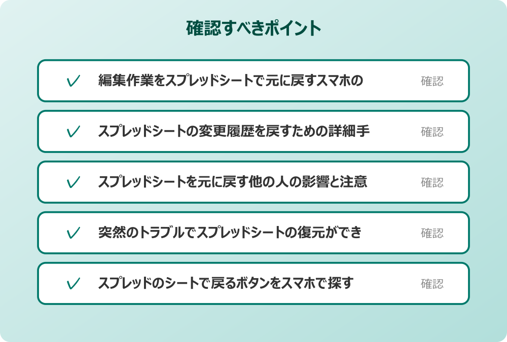 スプレッドのシートで戻るボタンをスマホで探す方法