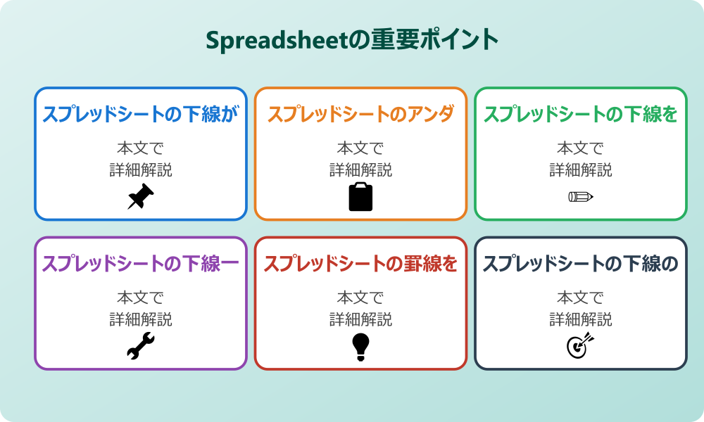 スプレッドシートのアンダーラインを消すための基本設定