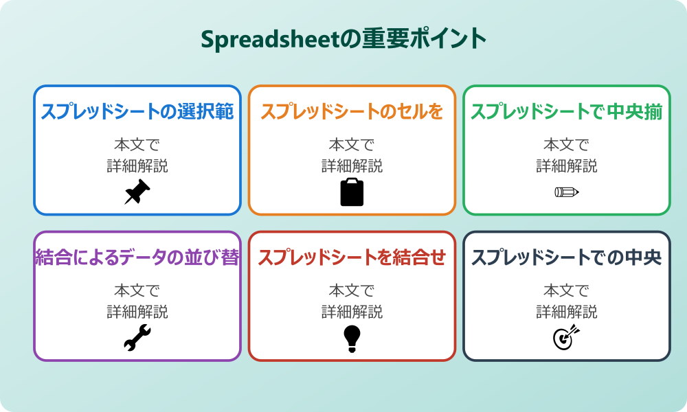 スプレッドシートで結合せずに中央揃えをする方法と代替案