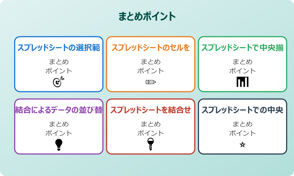 スプレッドシートセルを結合して中央揃えの罠
