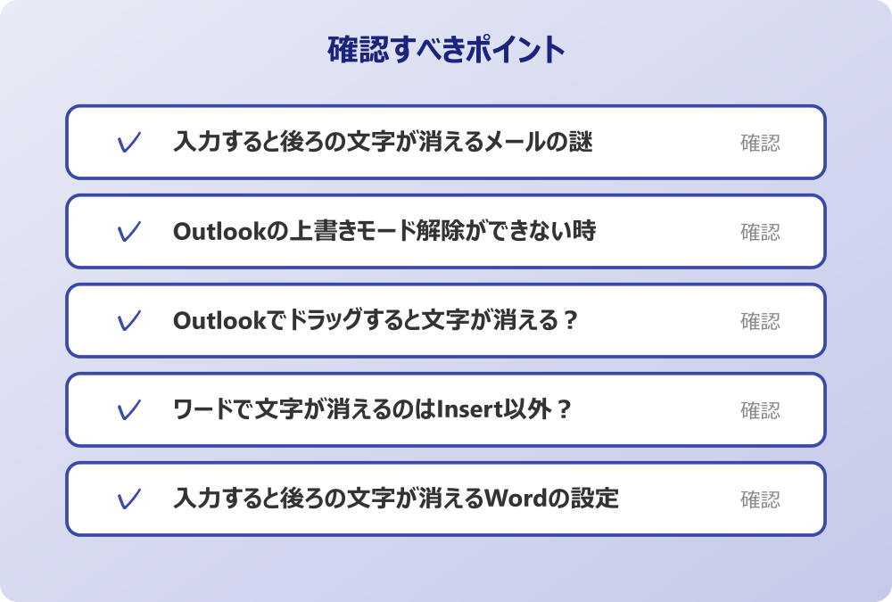 入力すると後ろの文字が消えるWordの設定