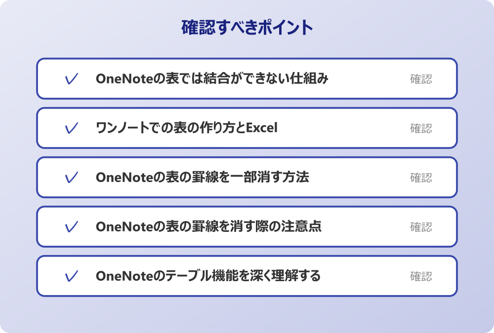 OneNoteのテーブル機能を深く理解する