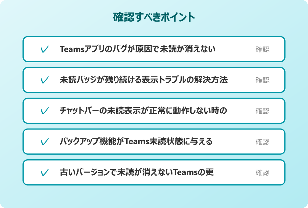 バックアップ機能がTeams未読状態に与える影響