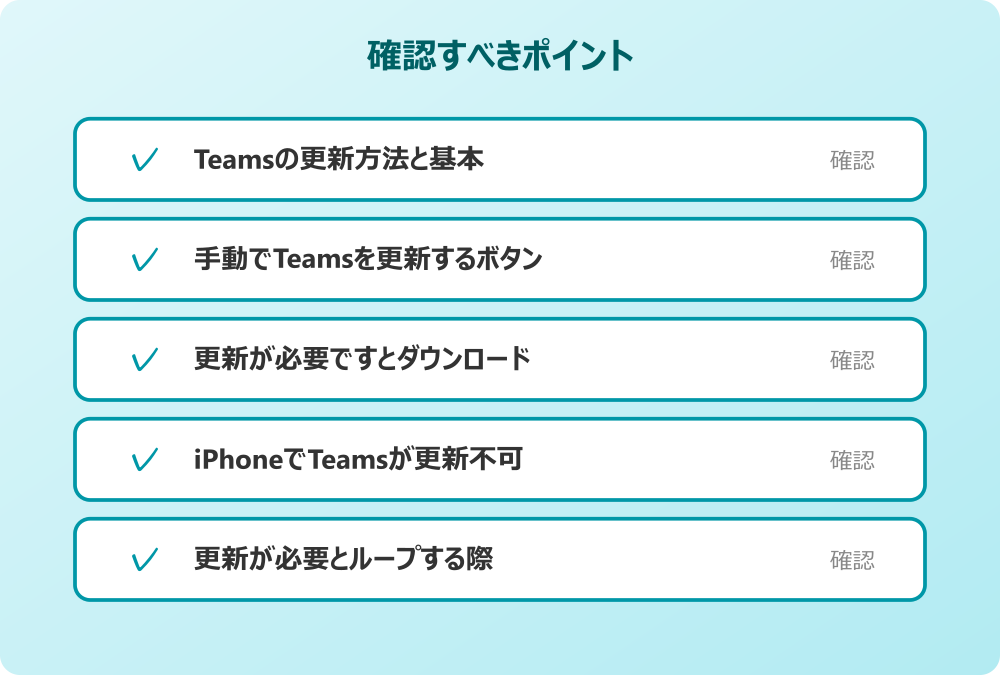 更新が必要とループする際