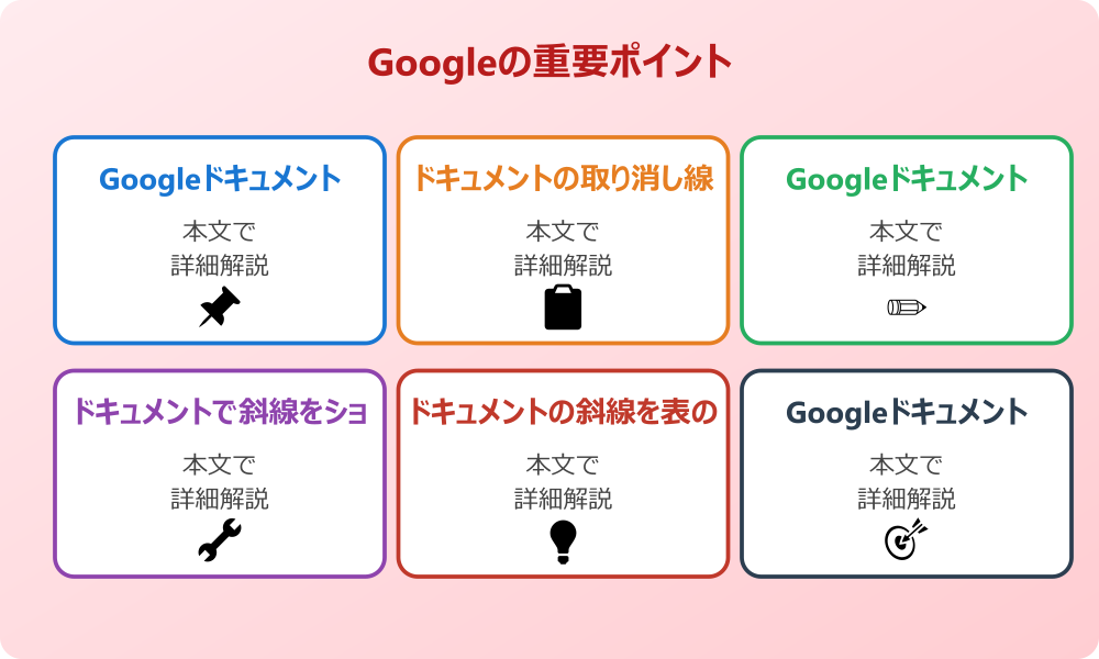 Googleドキュメントで斜線や取り消し線を活用する基礎