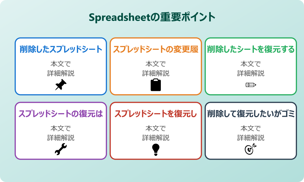 スプレッドシートが復元できない状況で試したい基本の復旧手順