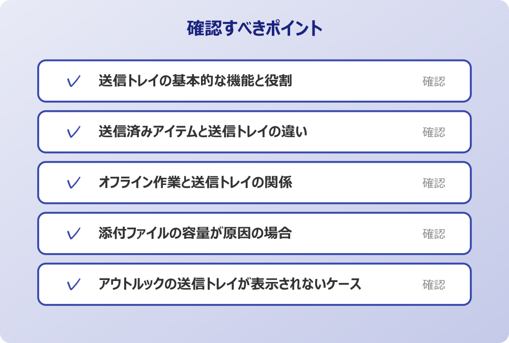 アウトルックの送信トレイが表示されないケース