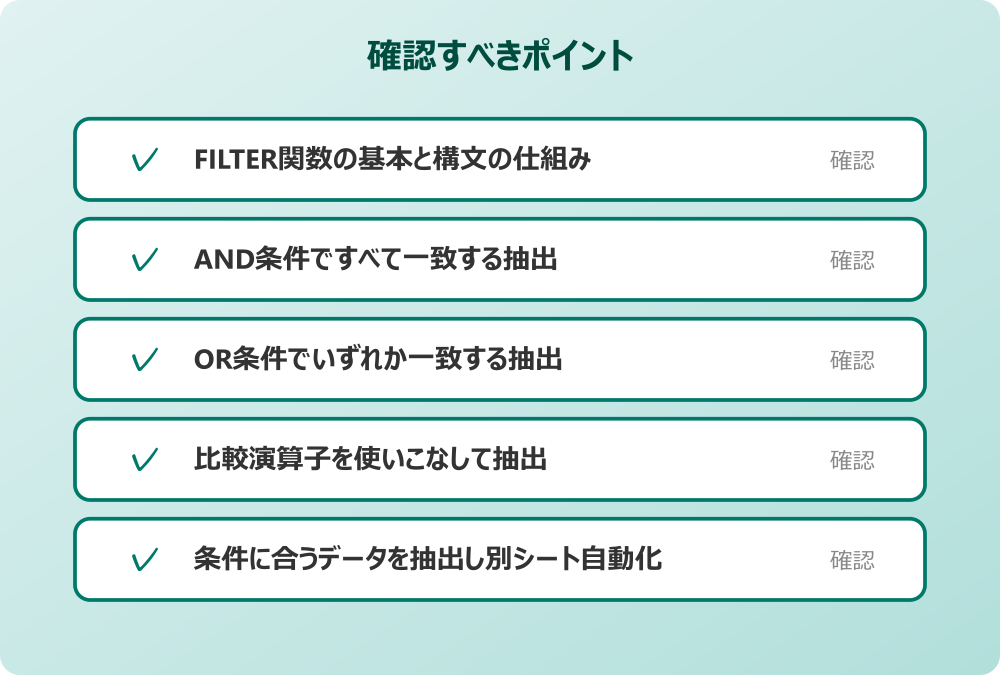 条件に合うデータを抽出し別シート自動化