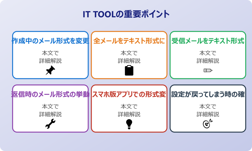 アウトルックでテキスト形式に変更する方法とは