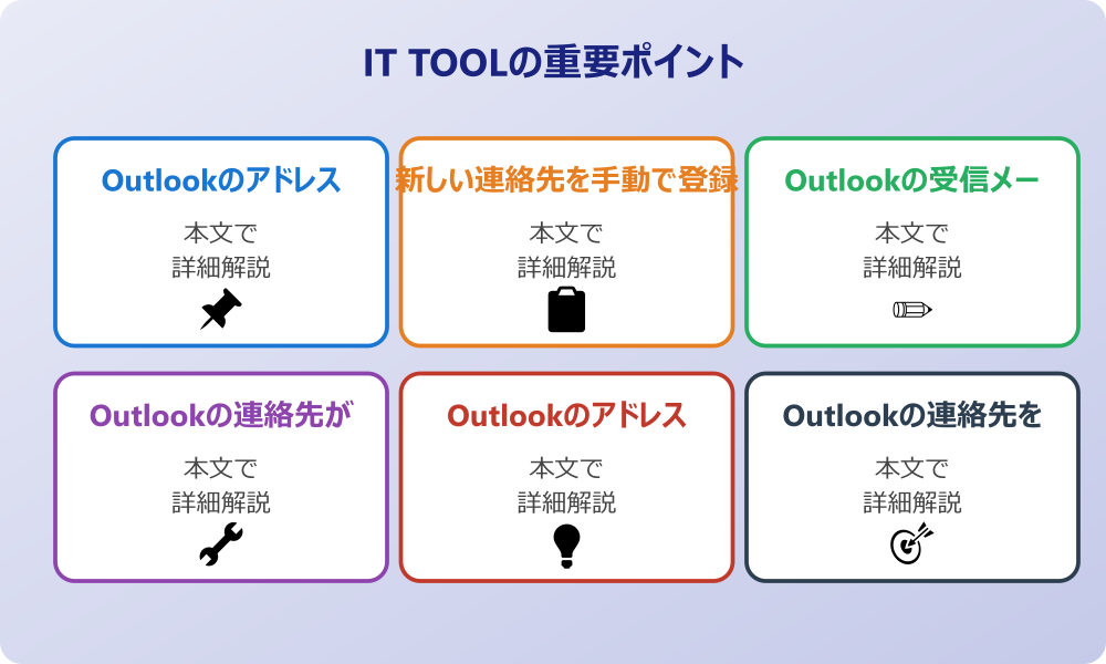 アウトルックに連絡先を追加する基本とアドレス帳の仕組み