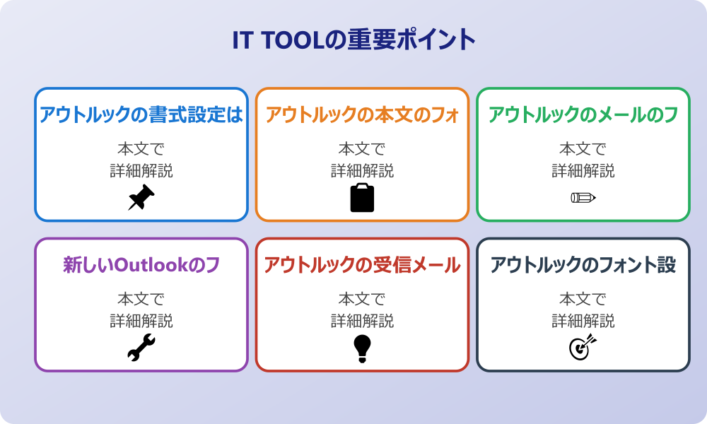 アウトルックのフォントの設定を最適化する手順