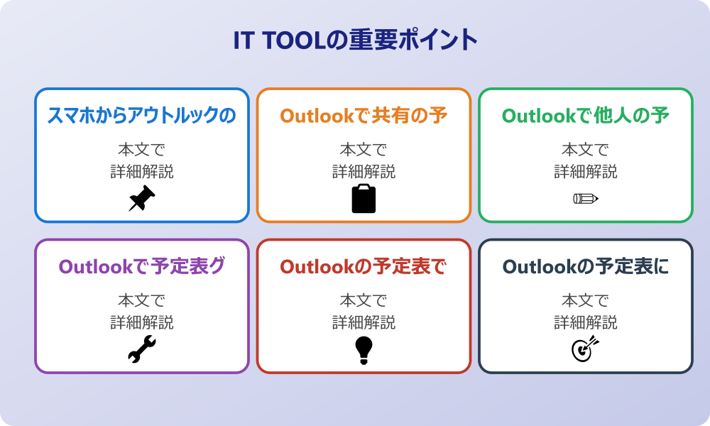 アウトルックの予定表へ追加する基本と共有設定