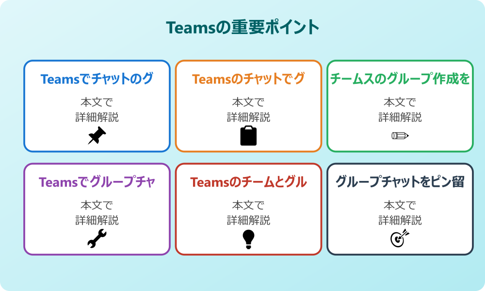 チームスでグループ作成を円滑に行う手順とポイント