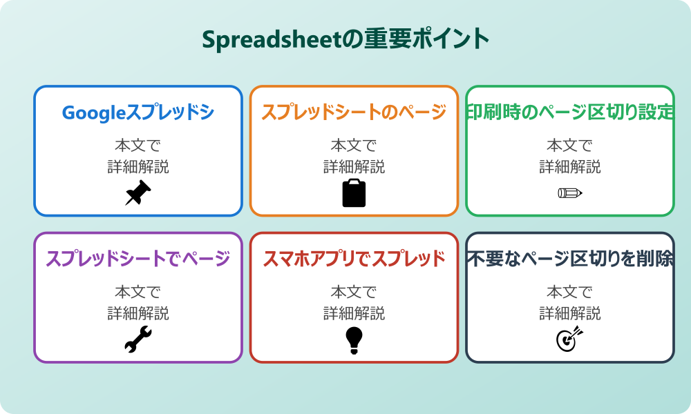 スプレッドシートのページ区切り機能の基本操作ガイド