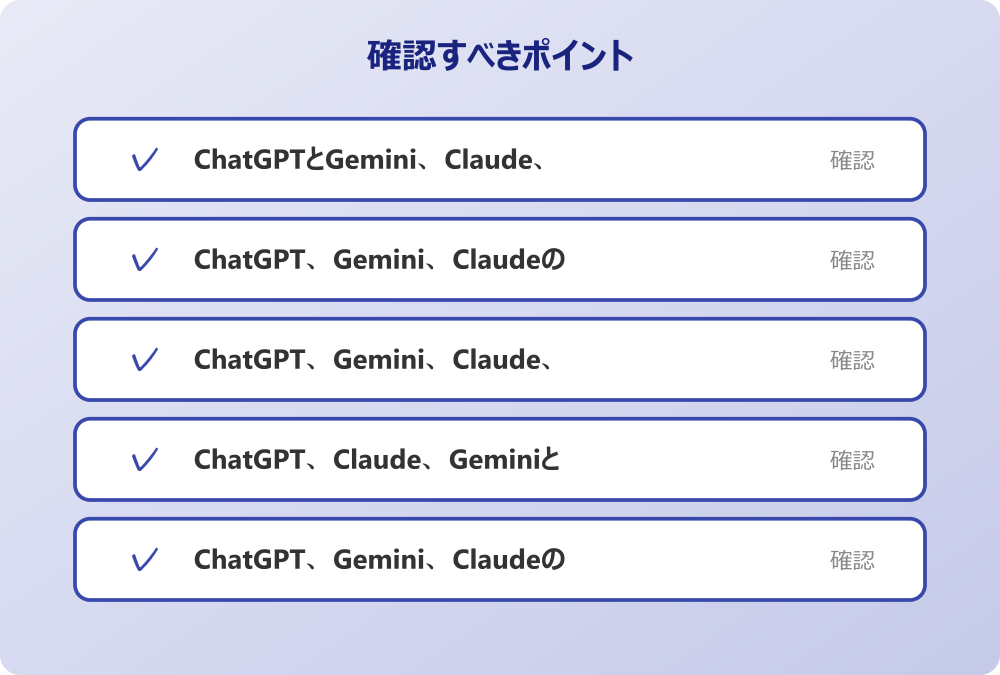 ChatGPT、Claude、Geminiとperplexityの使い分け
