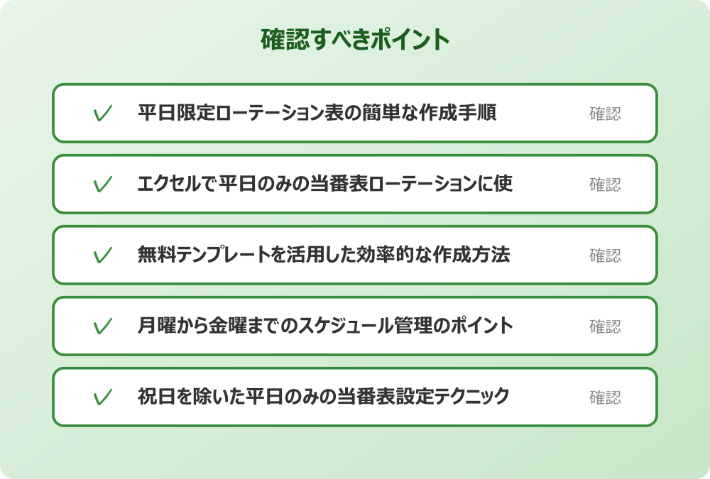 月曜から金曜までのスケジュール管理のポイント