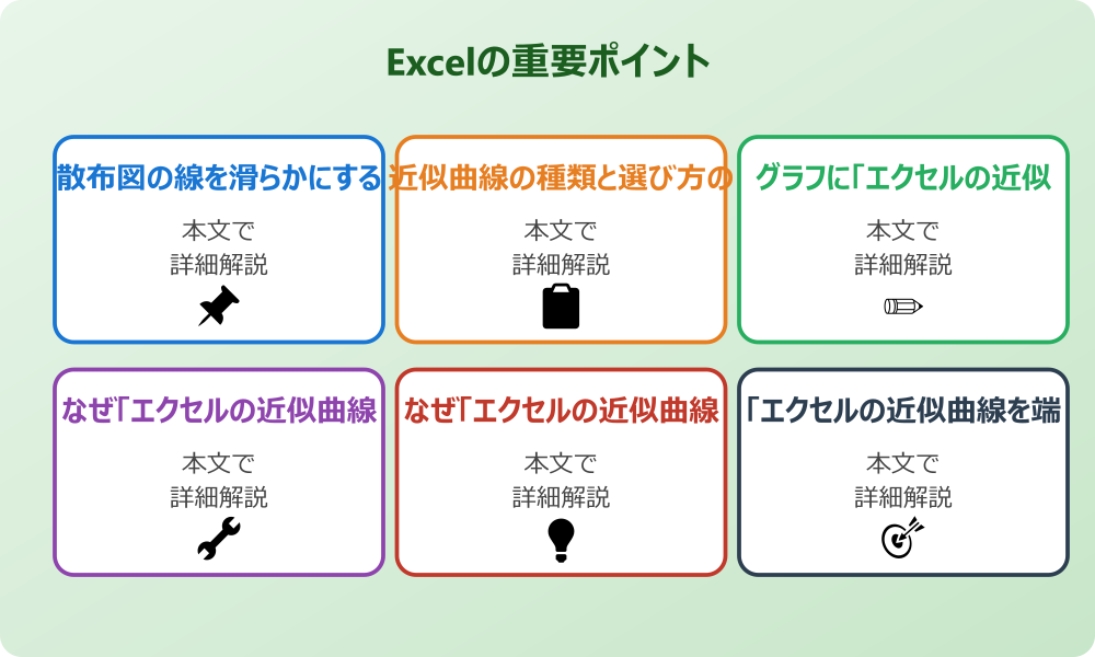 「エクセル」で「近似曲線」を「滑らか」に見せる基本操作