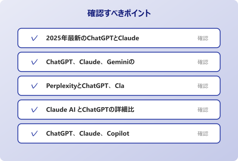 Claude AI とChatGPTの詳細比較
