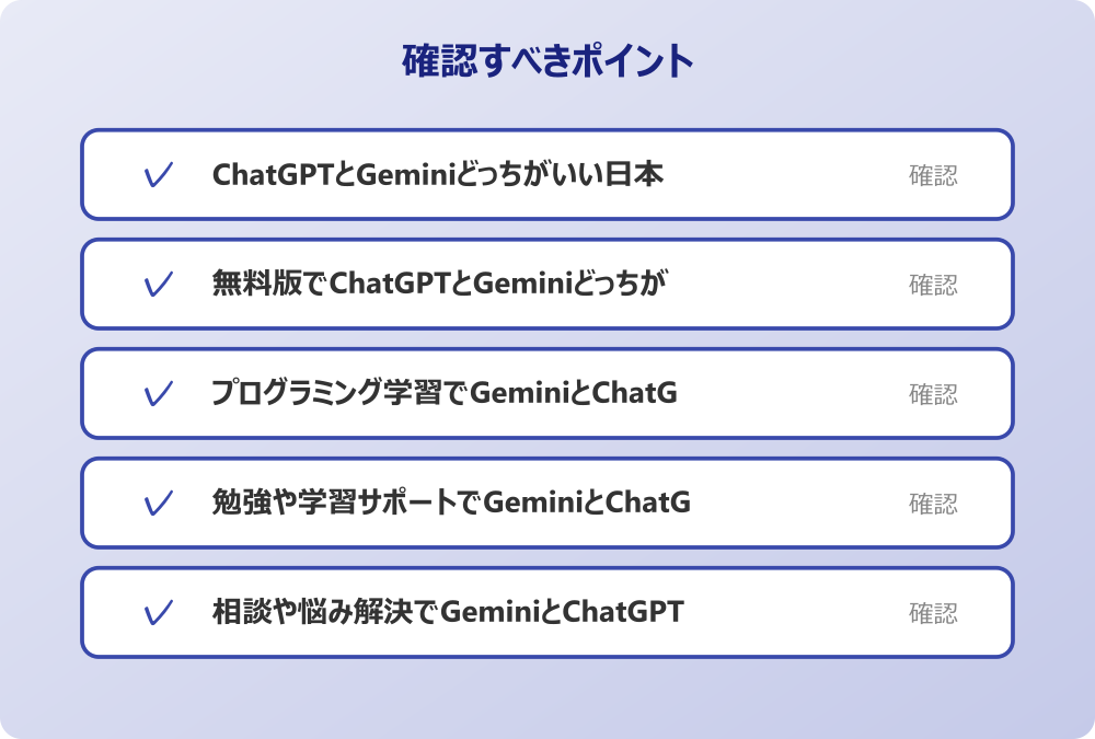 勉強や学習サポートでGeminiとChatGPTどっちがいい
