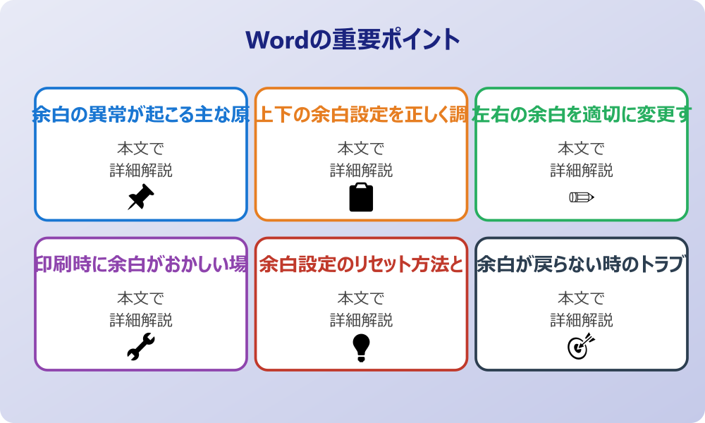 ワードの余白がおかしい時の基本的な直し方と設定手順
