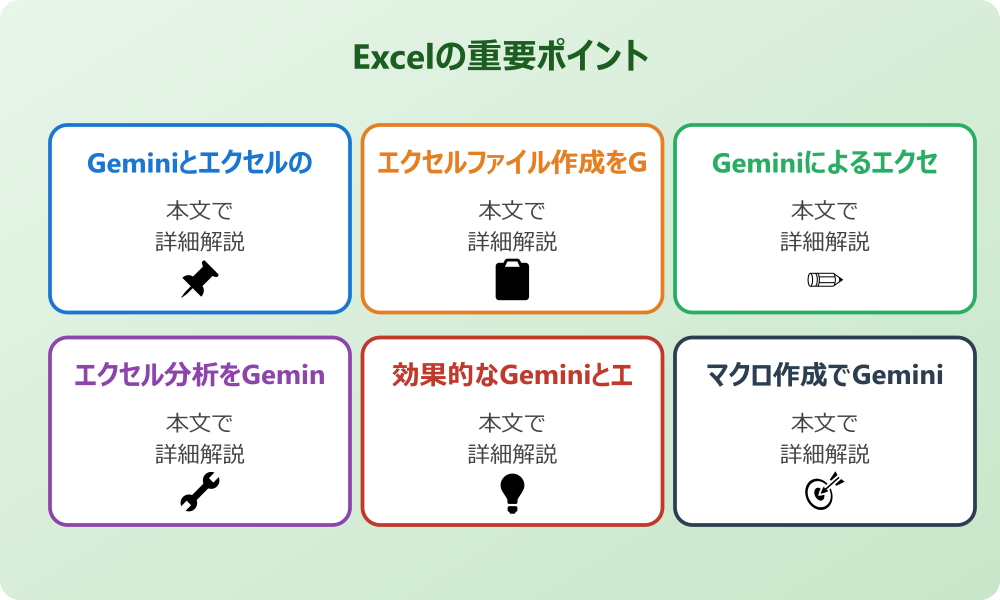 GeminiでエクセルファイルのAI処理を始める方法