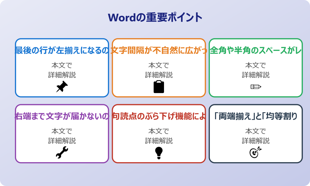 ワードで両端揃えが揃わない原因とは？考えられる要因を探る