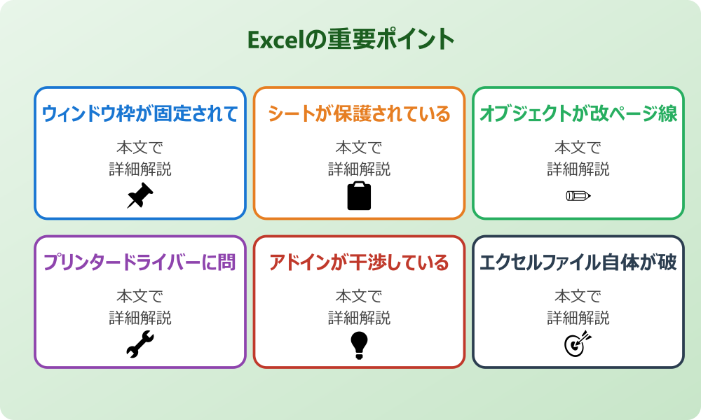 エクセルで改ページの青い線が動かない主な原因とは