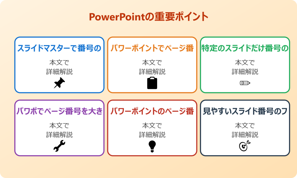 パワポのスライド番号の大きさを調整するための基本操作