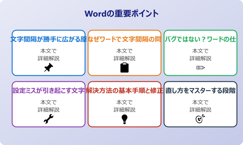 ワードの文字間隔が勝手に広がる問題の基本知識と原因解析