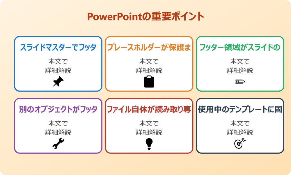 パワポのフッターが編集できない場合に考えられる原因