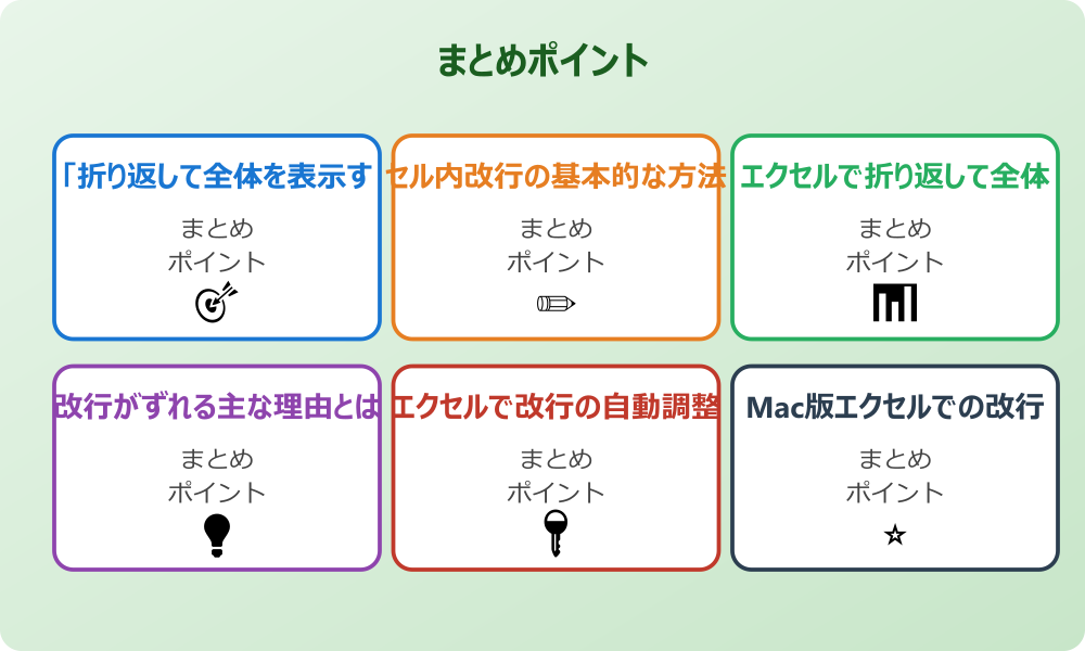 セル内で改行できない時のチェックポイント