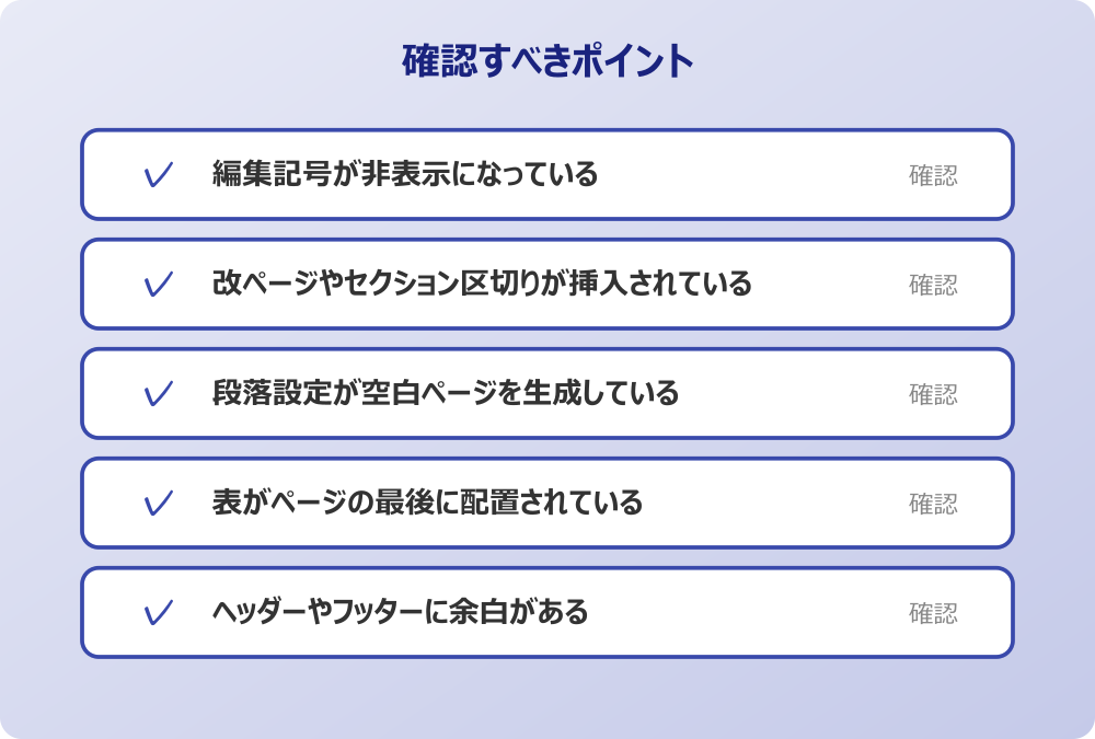 ヘッダーやフッターに余白がある