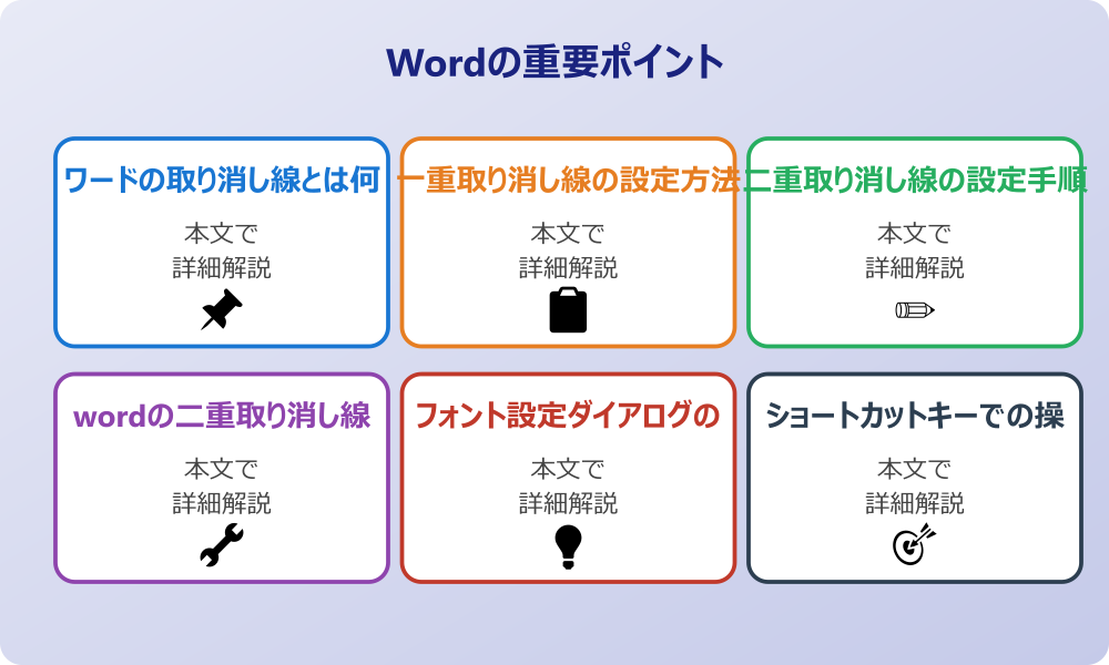 ワードで二重線で消す基本的な方法とは？