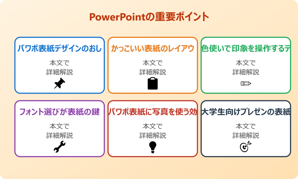 パワポでかっこいい表紙を作るための基本原則