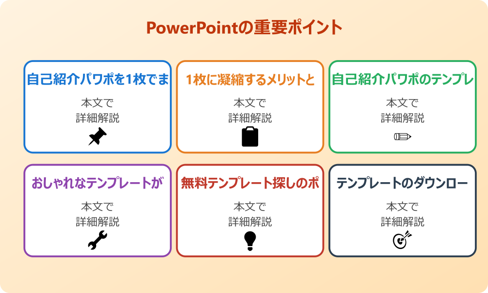 自己紹介パワポの1枚テンプレート活用術