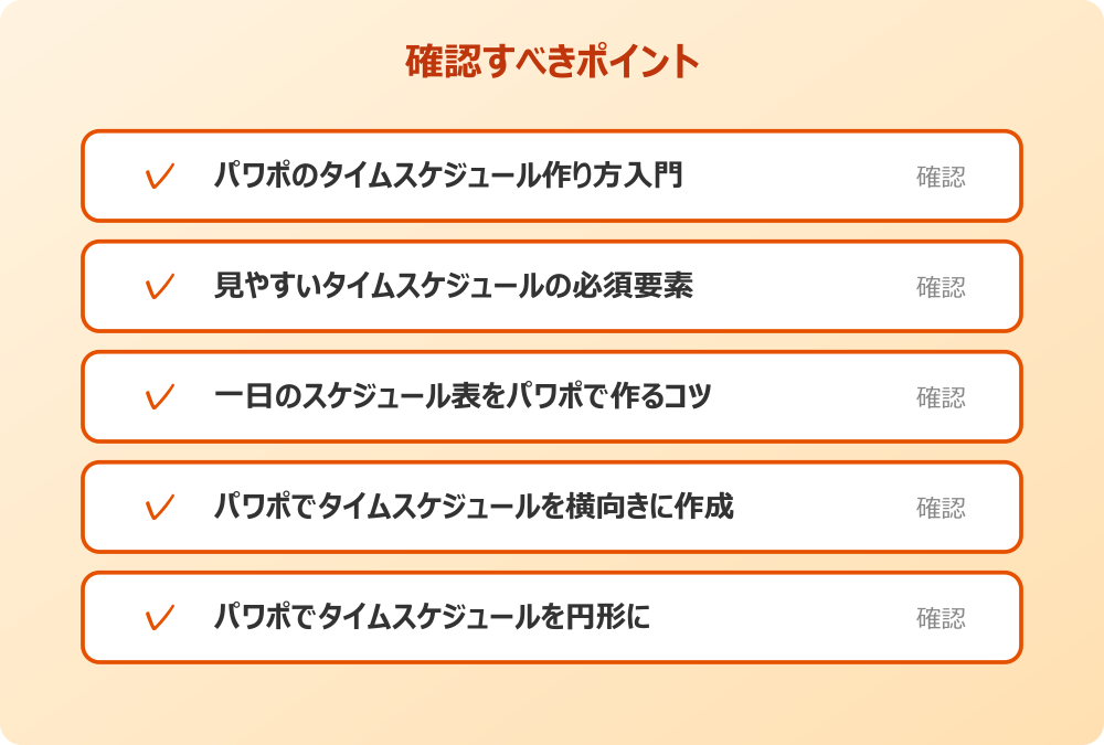パワポでタイムスケジュールを円形に