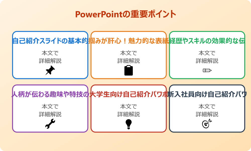 参考にしたいパワポの自己紹介！見本から学ぶ構成の基本