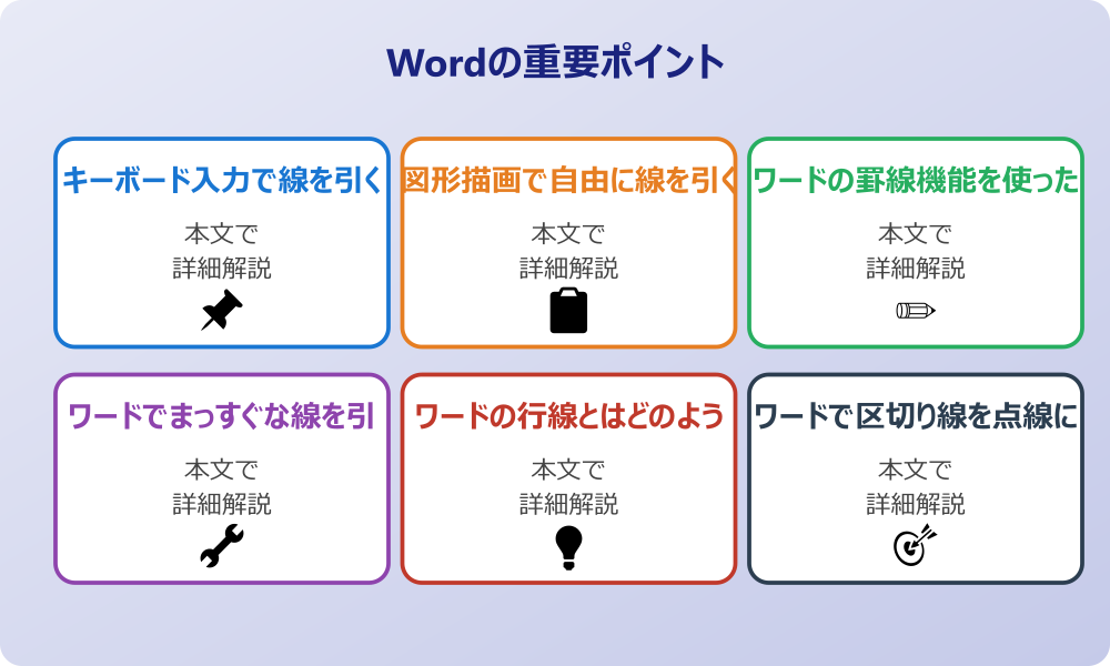 ワードで知りたい区切り線の基本的な入れ方