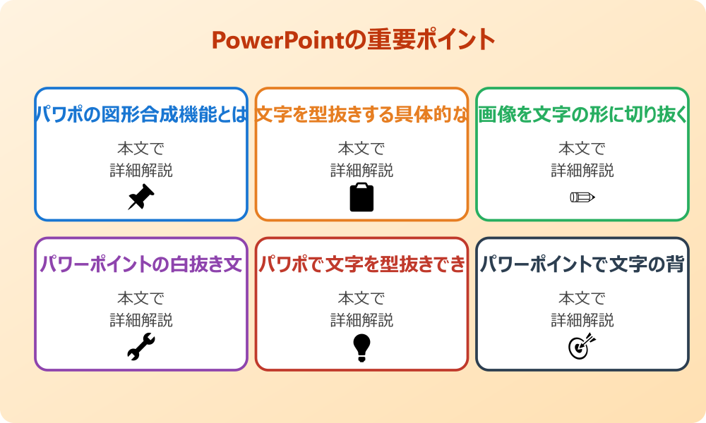 パワポで文字を切り抜きする基本操作と応用テクニック