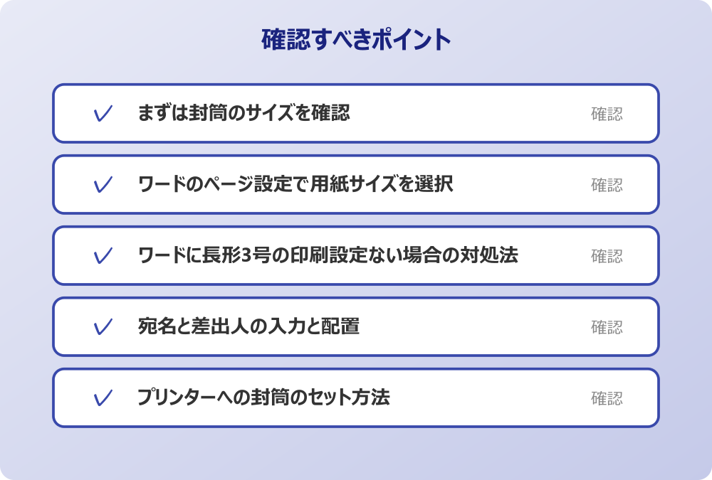 プリンターへの封筒のセット方法