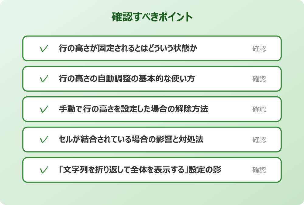 「文字列を折り返して全体を表示する」設定の影響