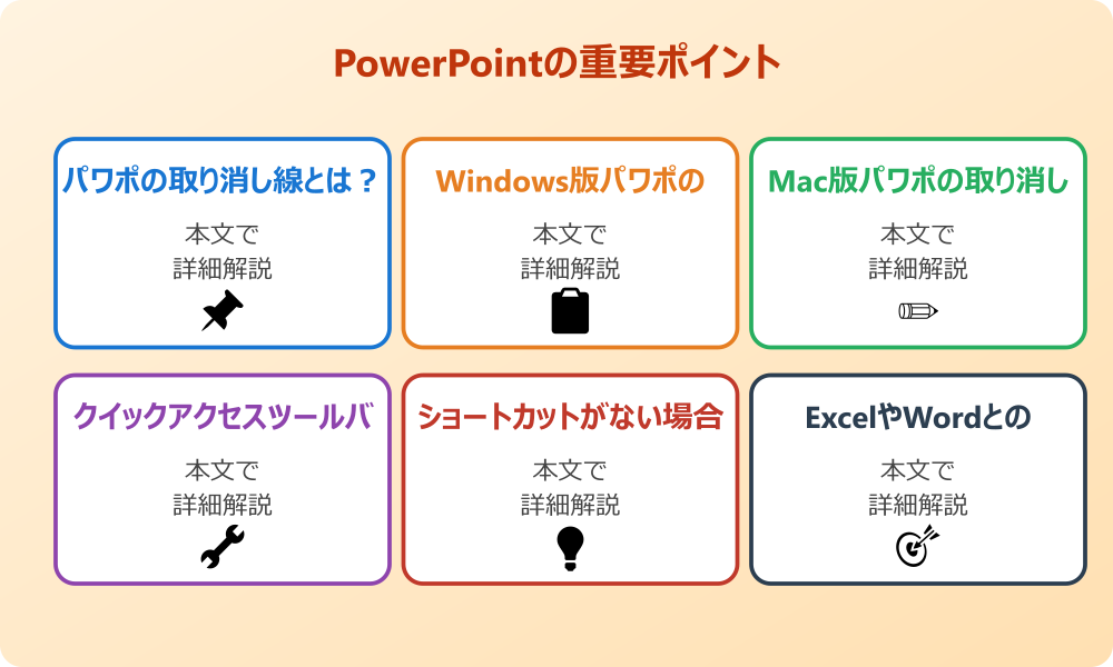 パワポで取り消し線を使う基本とショートカット操作の可能性