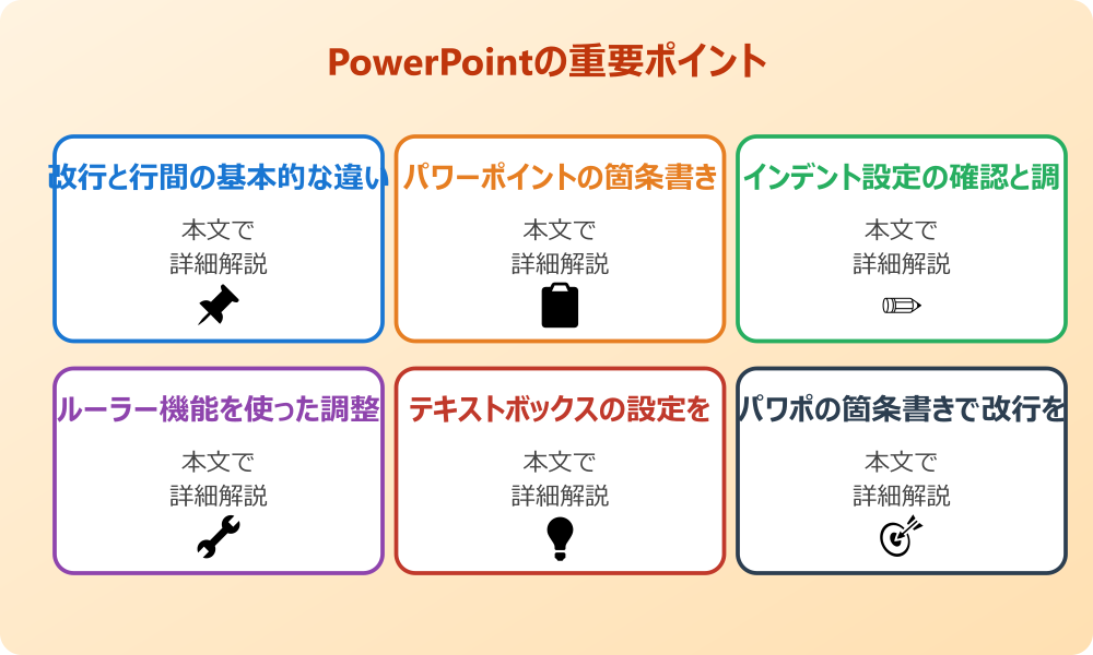パワポの箇条書きと改行でずれる主な原因