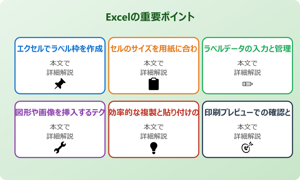 エクセルでの基本的なラベルシールの作り方