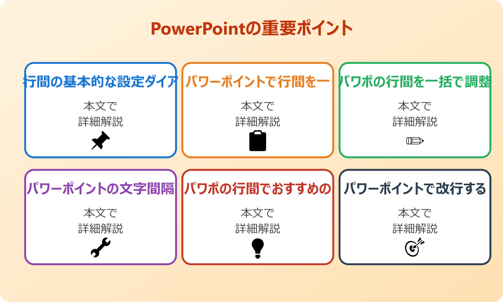 パワポで行間を広げる基本的な操作方法
