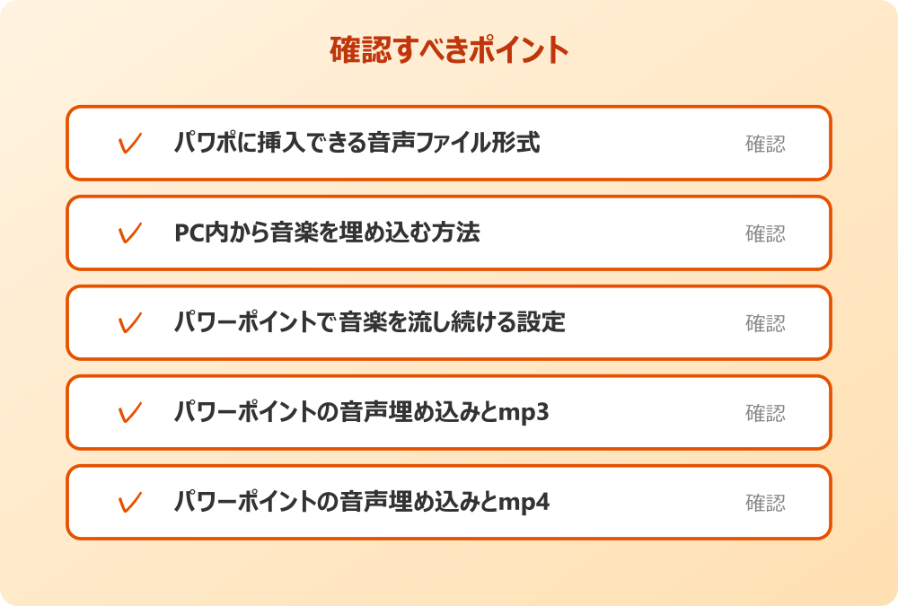 パワーポイントの音声埋め込みとmp4